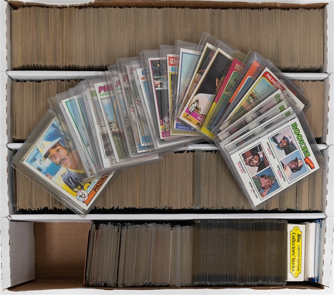Lot of Approx (2500) 1974 -1984 Topps Baseball Cards w. (5) 1977 Andre Dawson Rookie Cards